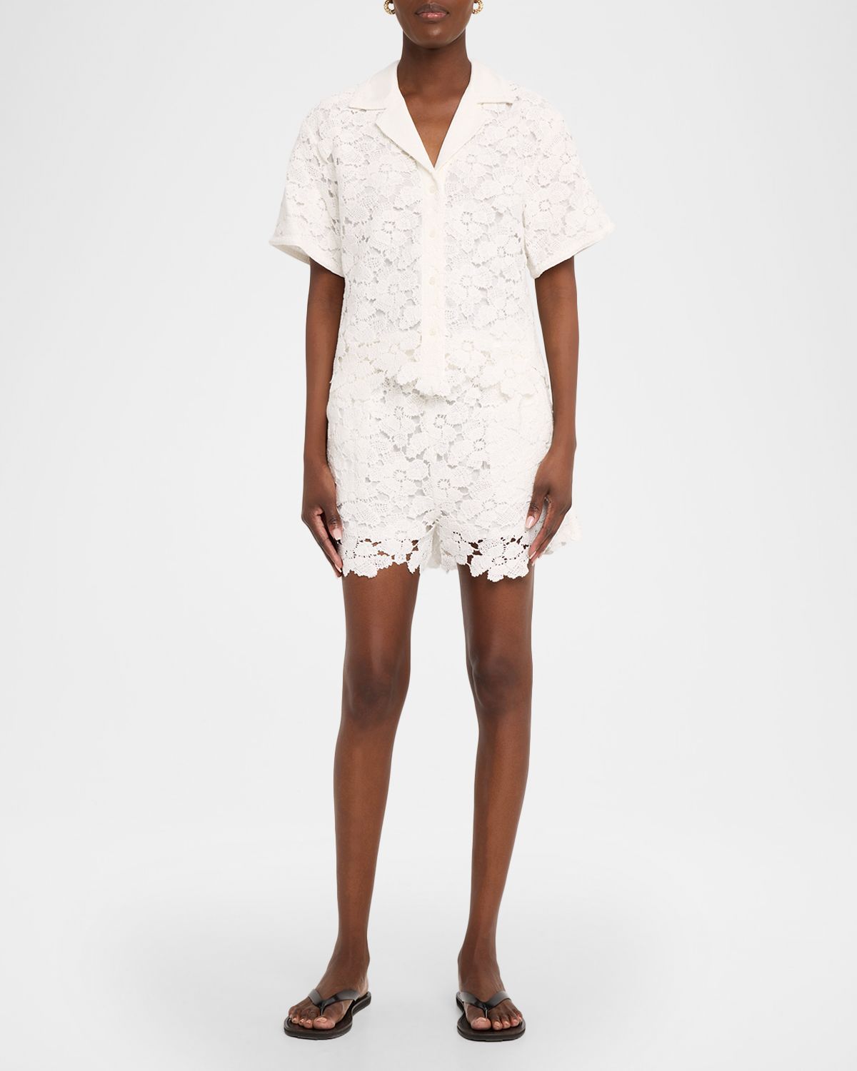 SIMKHAI Holly Lace Shorts