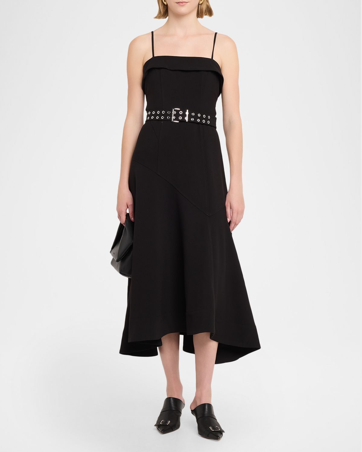 Ganni Future Twill Suiting Midi Dress