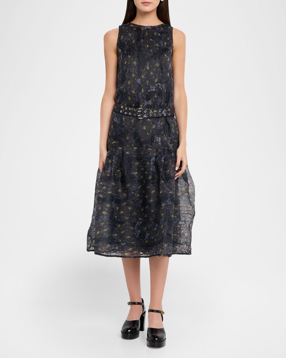 Ganni Shibori Organza Dress