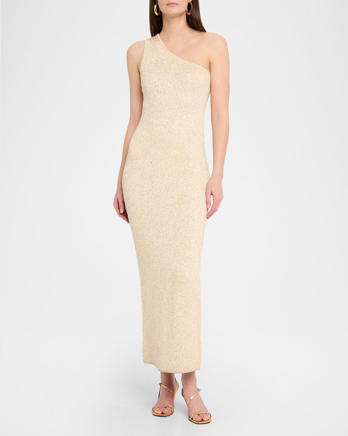 Toccin Roxbury Sequined Asymmetric Midi Dress