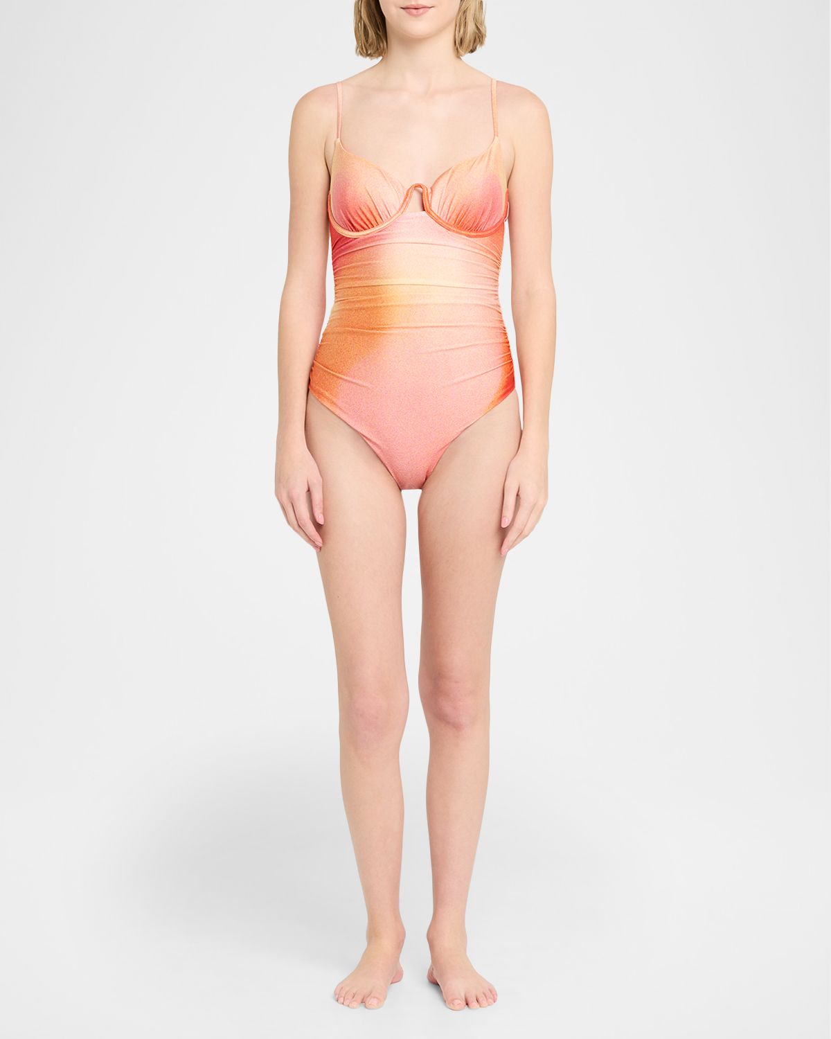 SIMKHAI Laine Ruched One-Piece Swimsuit