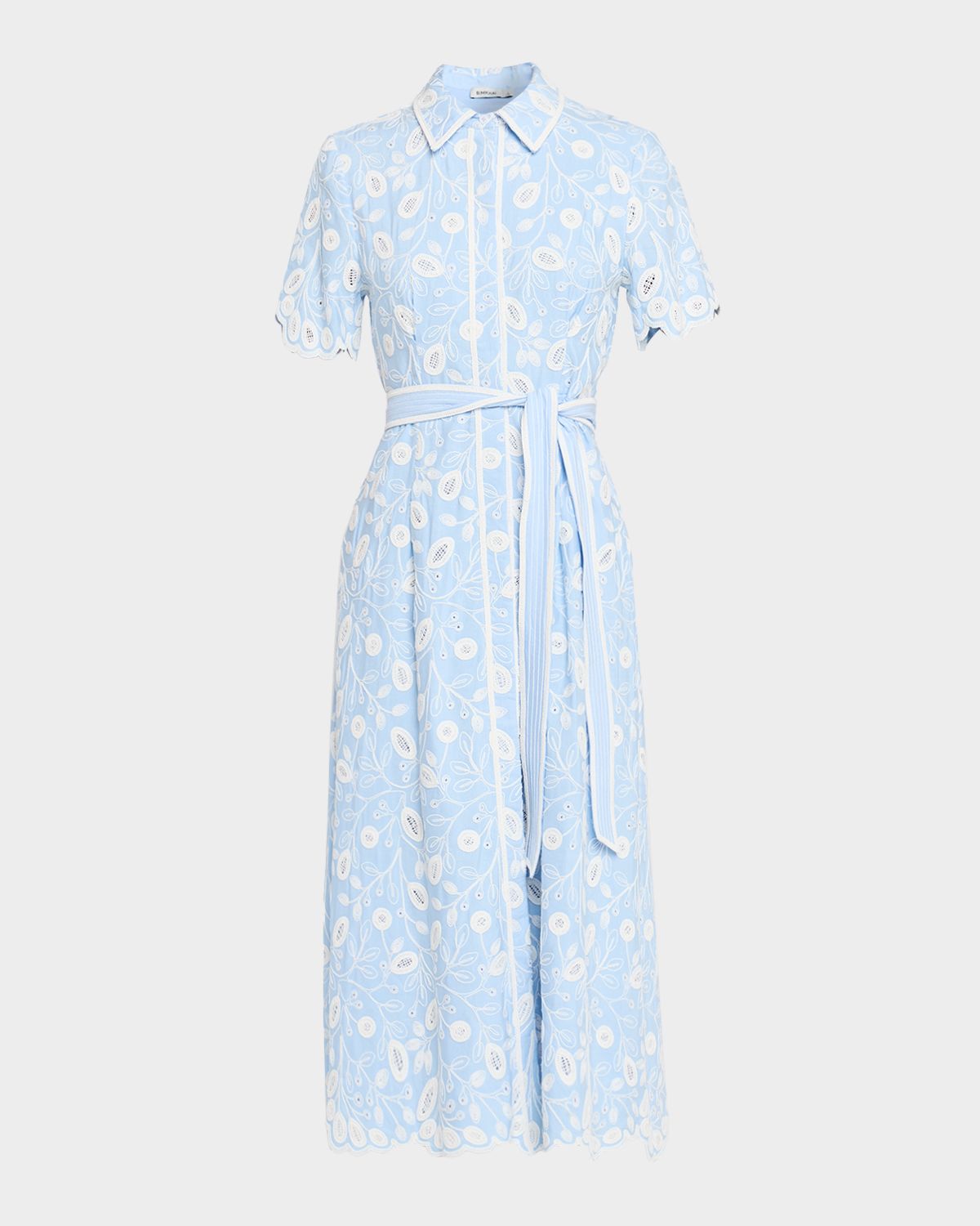 SIMKHAI Audria Belted Midi-Shirtdress