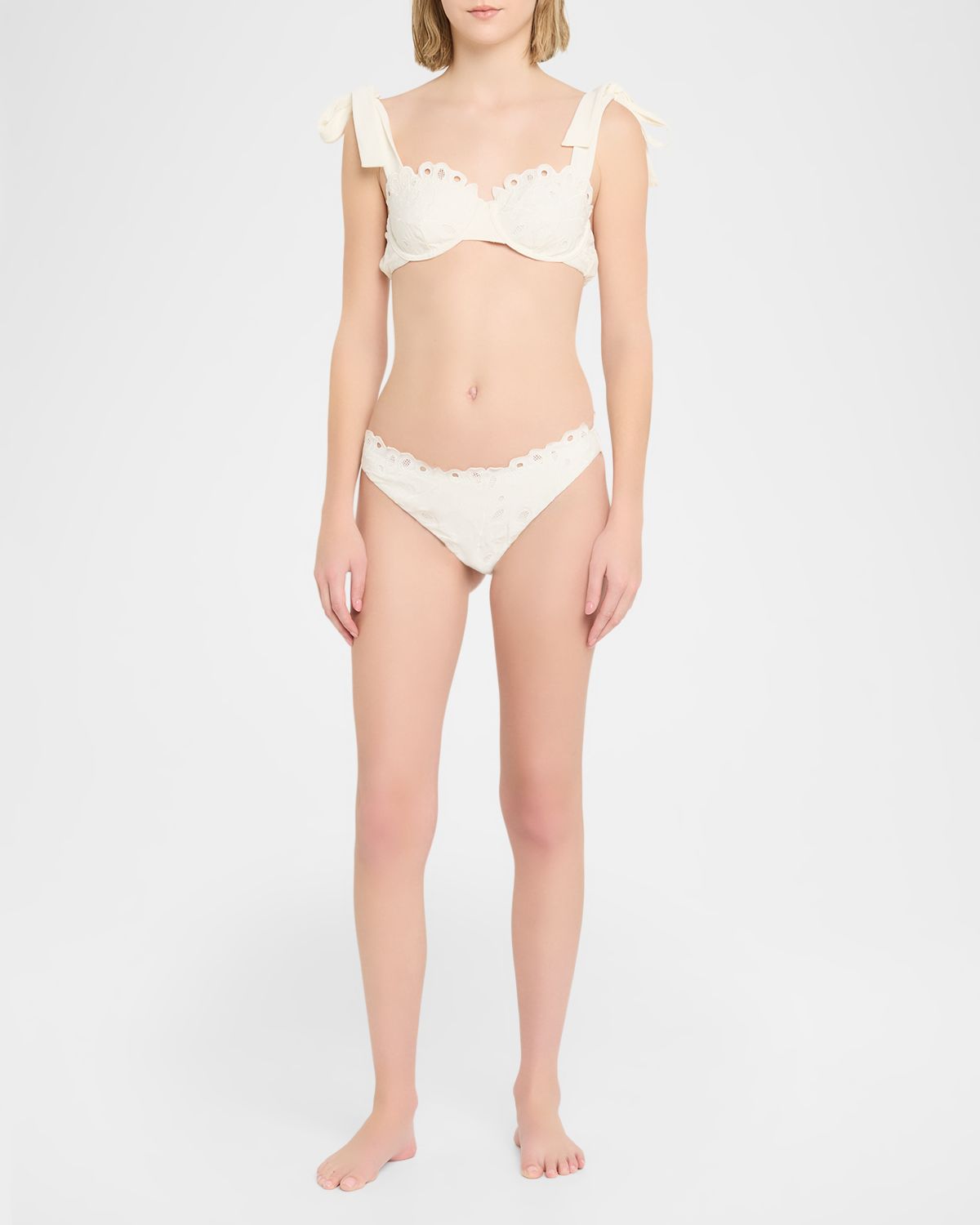 SIMKHAI Gina Embroidered Bikini Bottoms