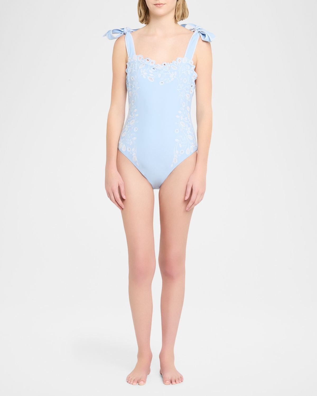 SIMKHAI Laurie Embroidered One-Piece Swimsuit