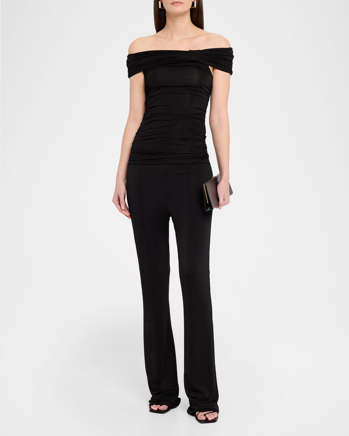 Toccin Teagan Off-the-Shoulder Ruched Top