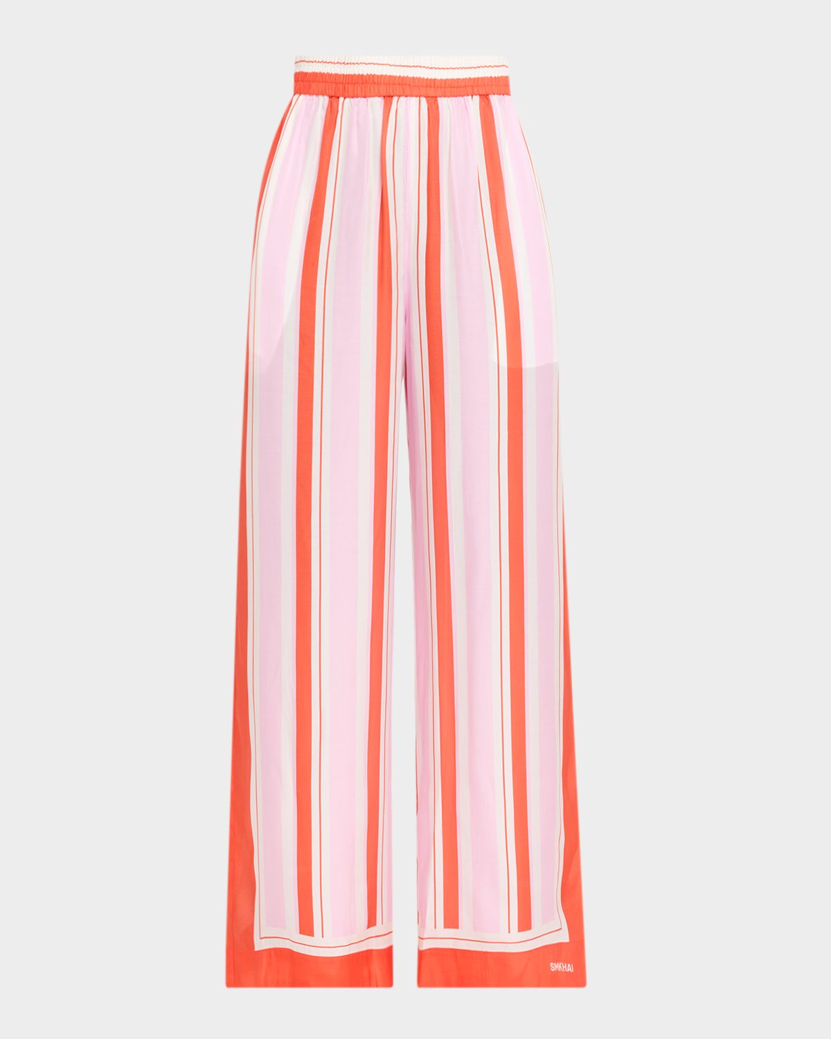 SIMKHAI Zuna Striped Straight-Leg Pants