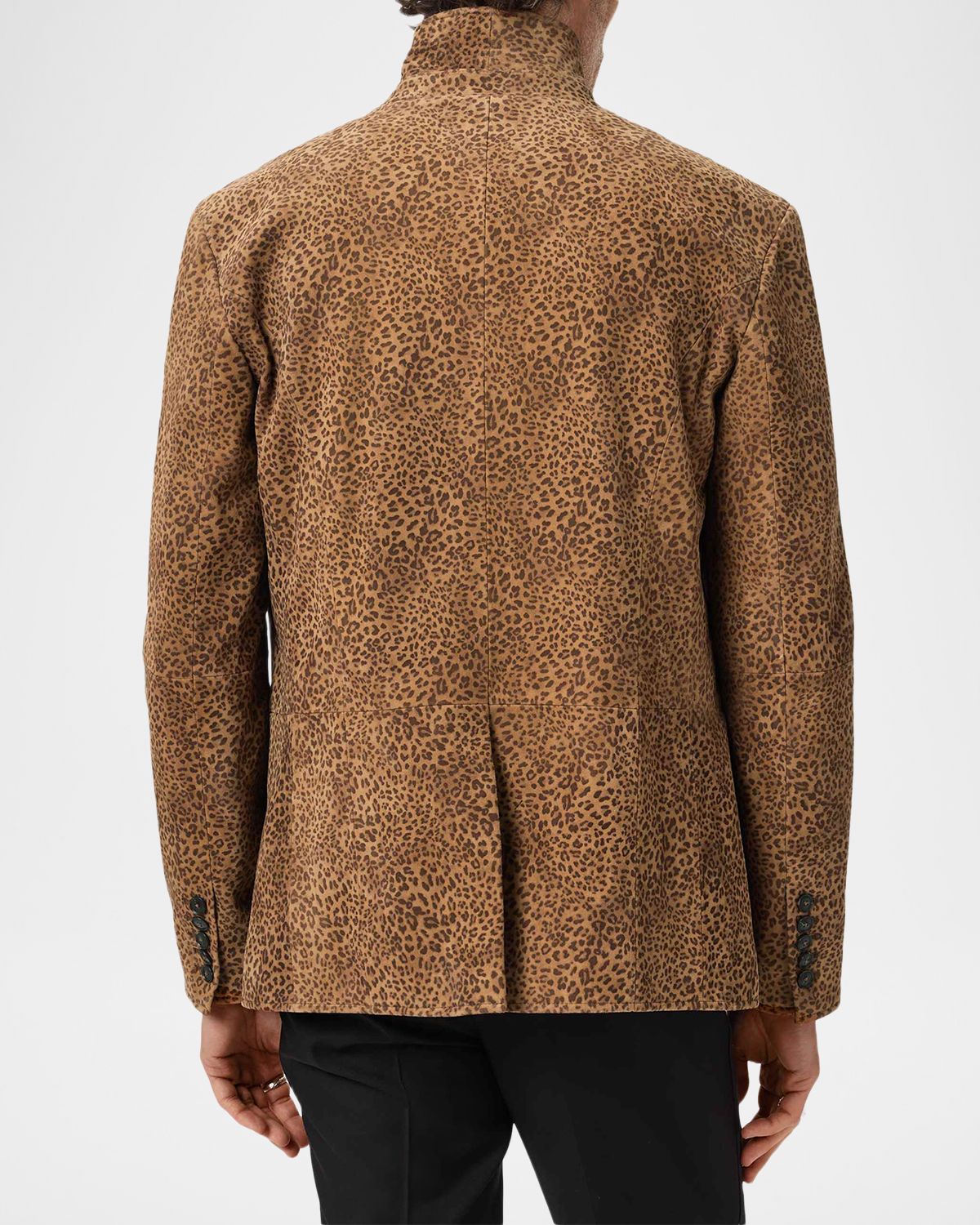 John Varvatos Men 's Woodward Suede Leopard-Print Jacket | Thumbnail 3 John Varvatos Men 's Woodward Suede Leopard-Print Jacket | Thumbnail 3