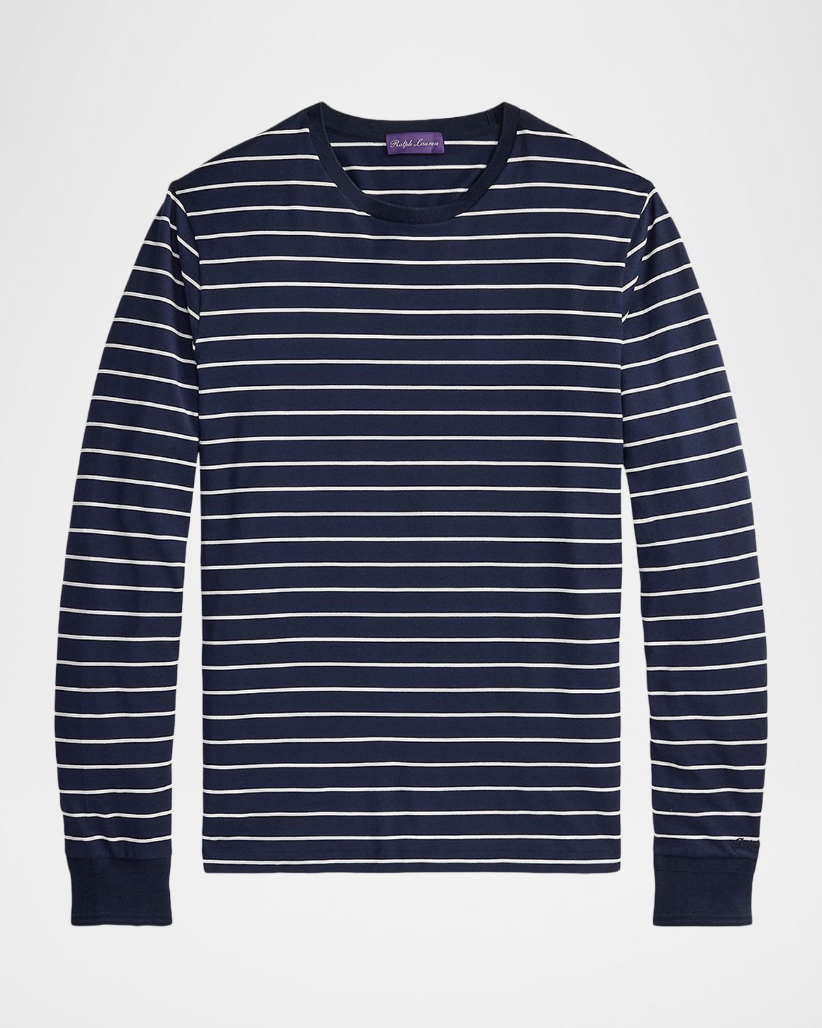 Ralph Lauren Purple Label Men 's Classic Fit Stripe Jersey Long-Sleeve T-Shirt