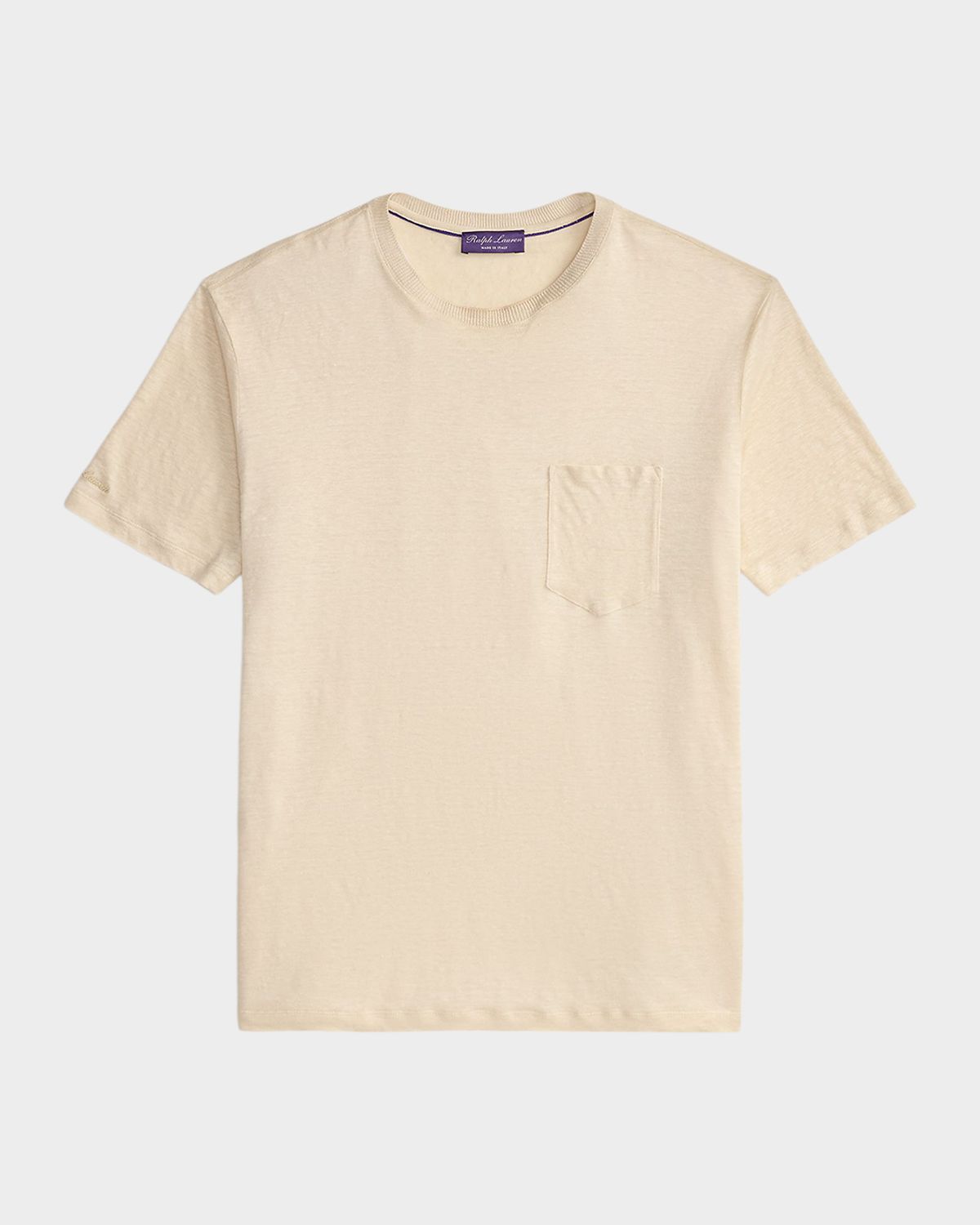 Ralph Lauren Purple Label Men 's Linen Jersey Pocket T-Shirt
