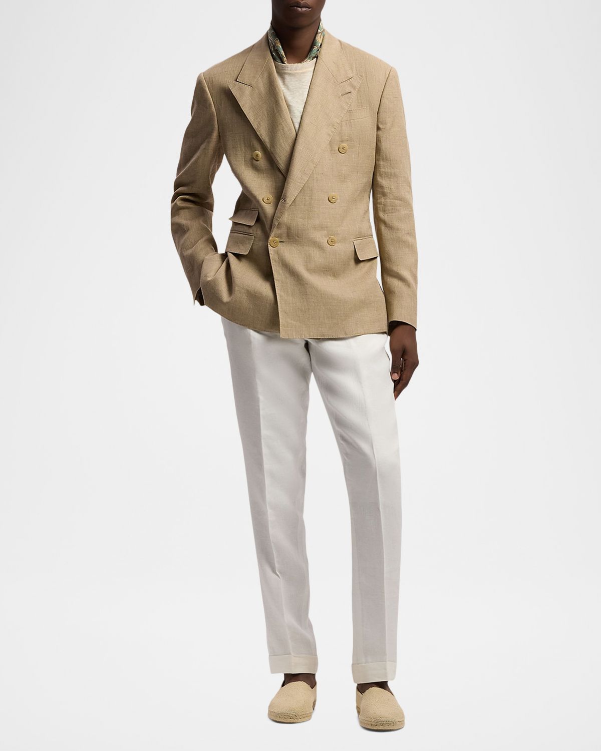Ralph Lauren Purple Label Men 's Linen, Cotton and Silk Birdseye Sport Coat