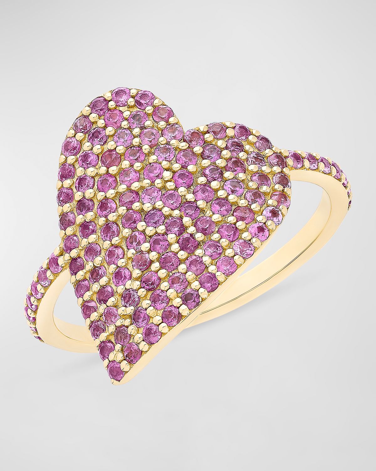 LANA Wrapped Heart Pink Sapphire Ring