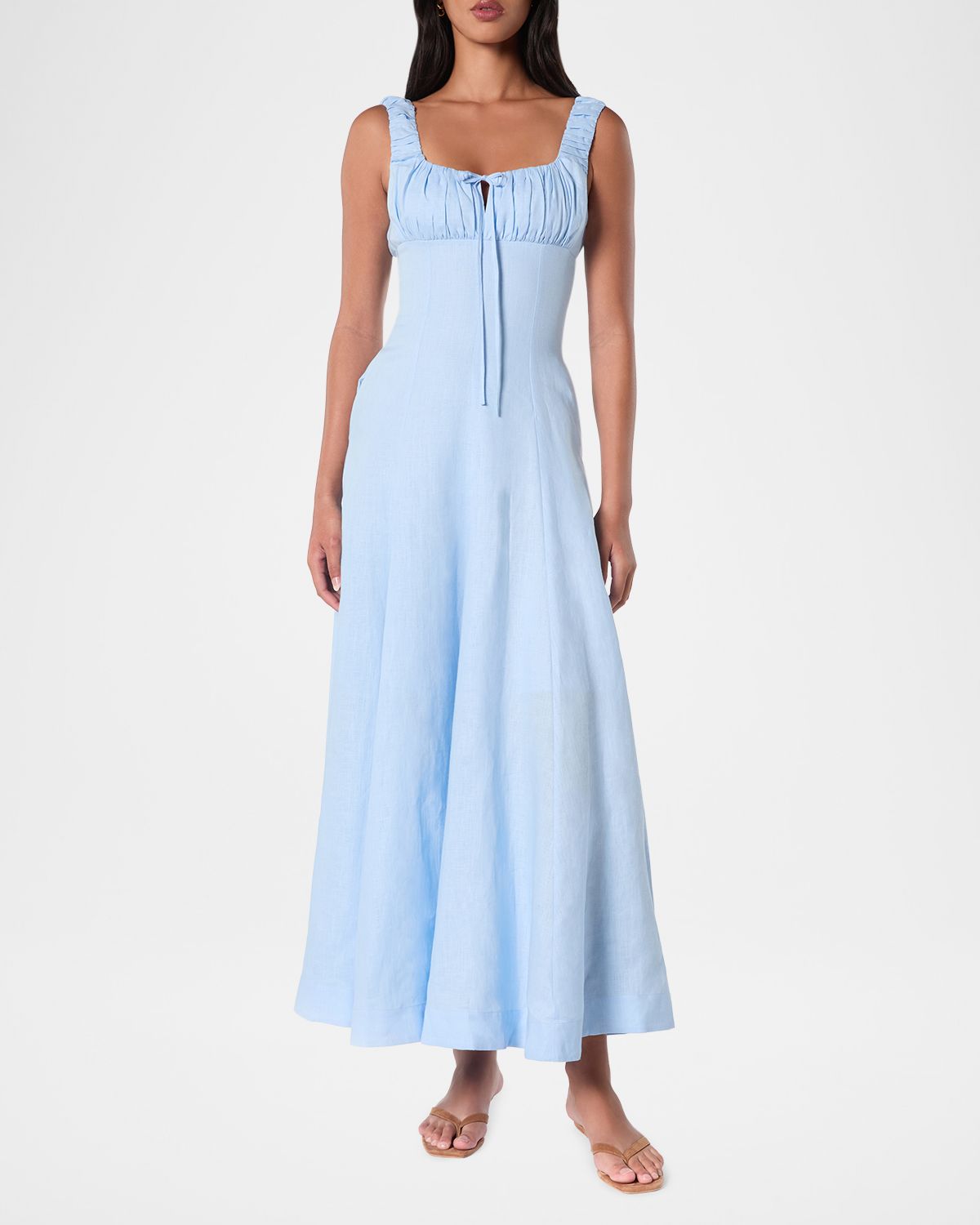 NICHOLAS Dina Sleeveless Linen Midi Dress | Thumbnail 4 NICHOLAS Dina Sleeveless Linen Midi Dress | Thumbnail 4