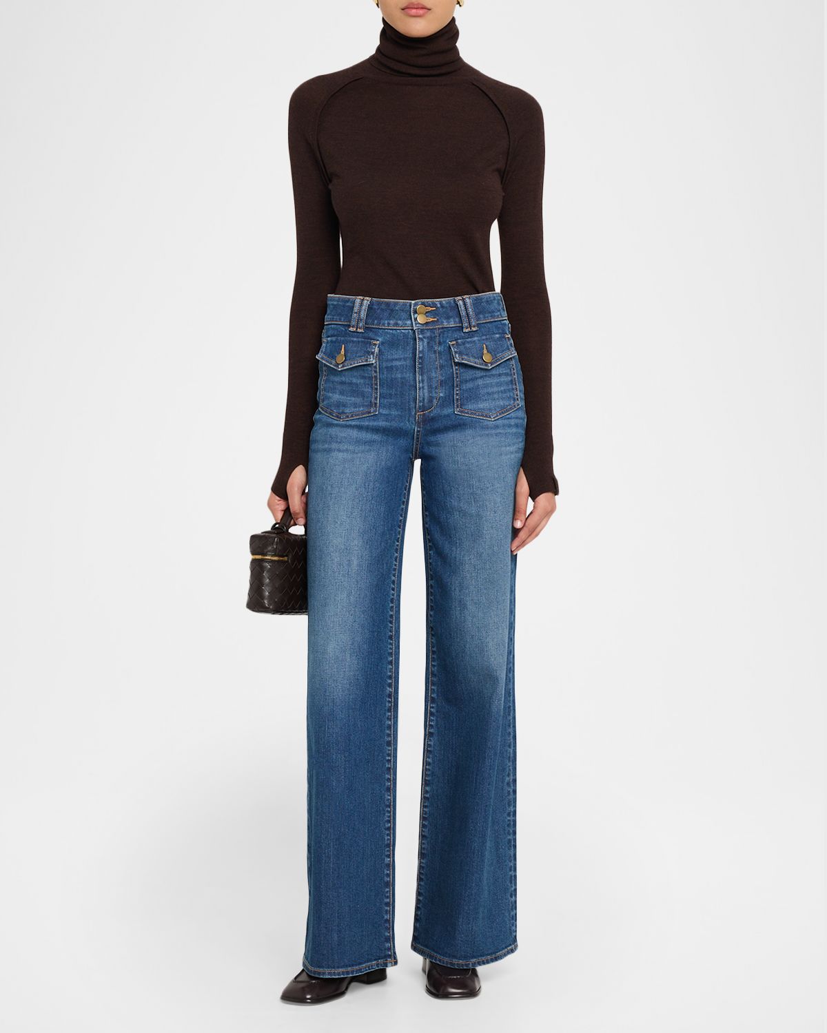 Ramy Brook Fay High-Rise Wide Leg Jeans