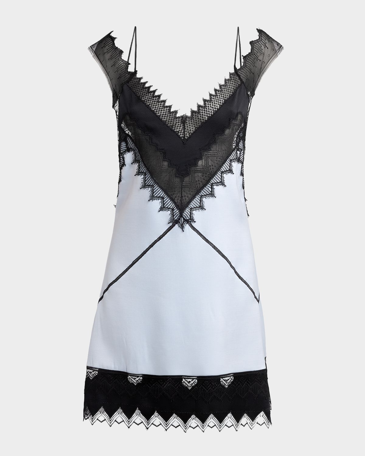 TOM FORD Silk Wool Suiting Lace-Trim Mini Dress | Thumbnail 6 TOM FORD Silk Wool Suiting Lace-Trim Mini Dress | Thumbnail 6