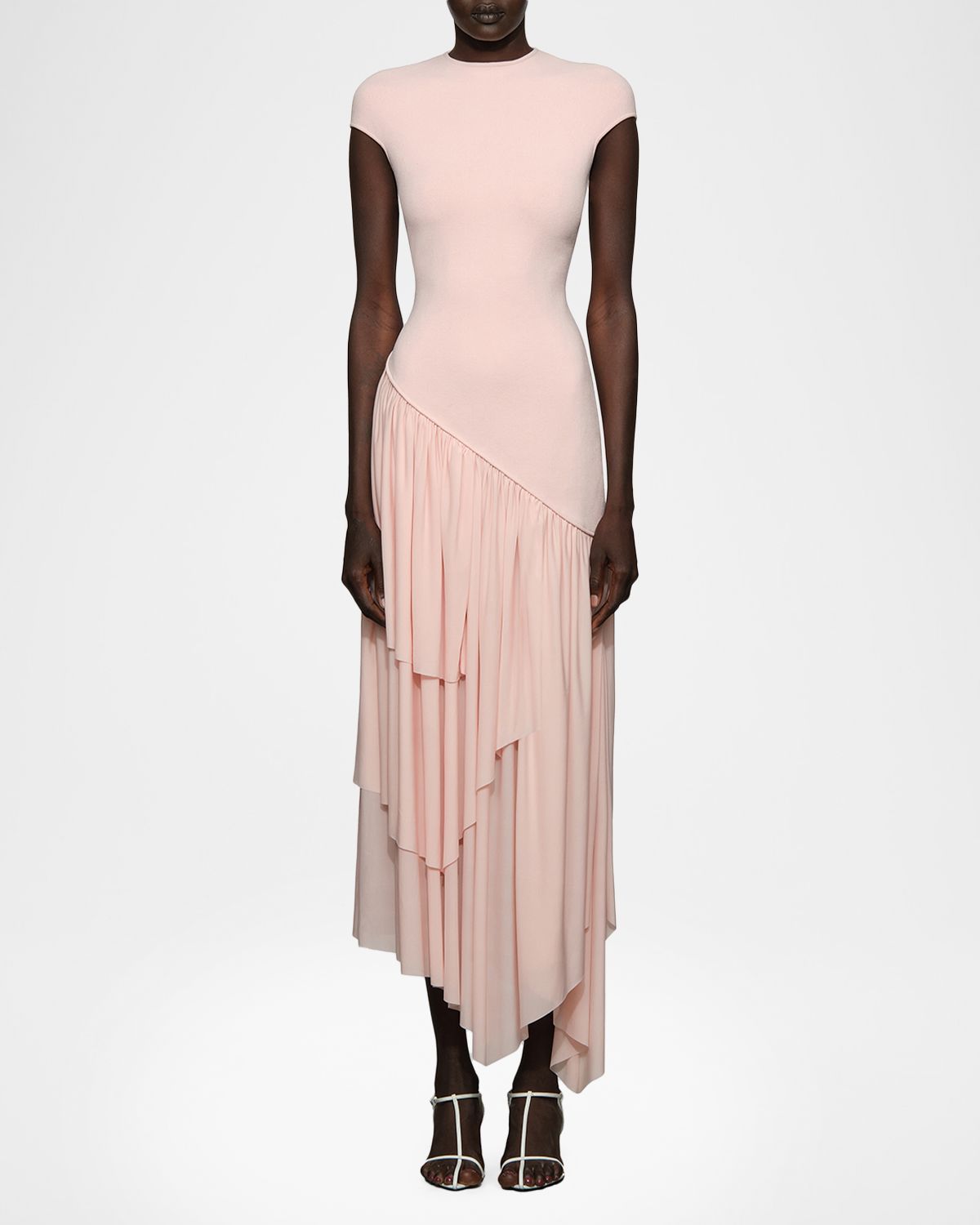 Et Ochs Elowen Draped Knit Combo Maxi Dress