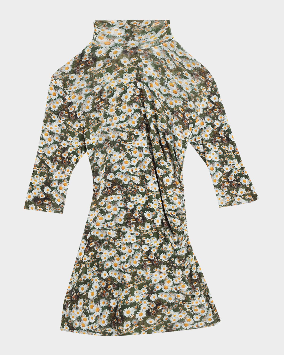 Stella McCartney Daisy Mesh Mock-Neck Top