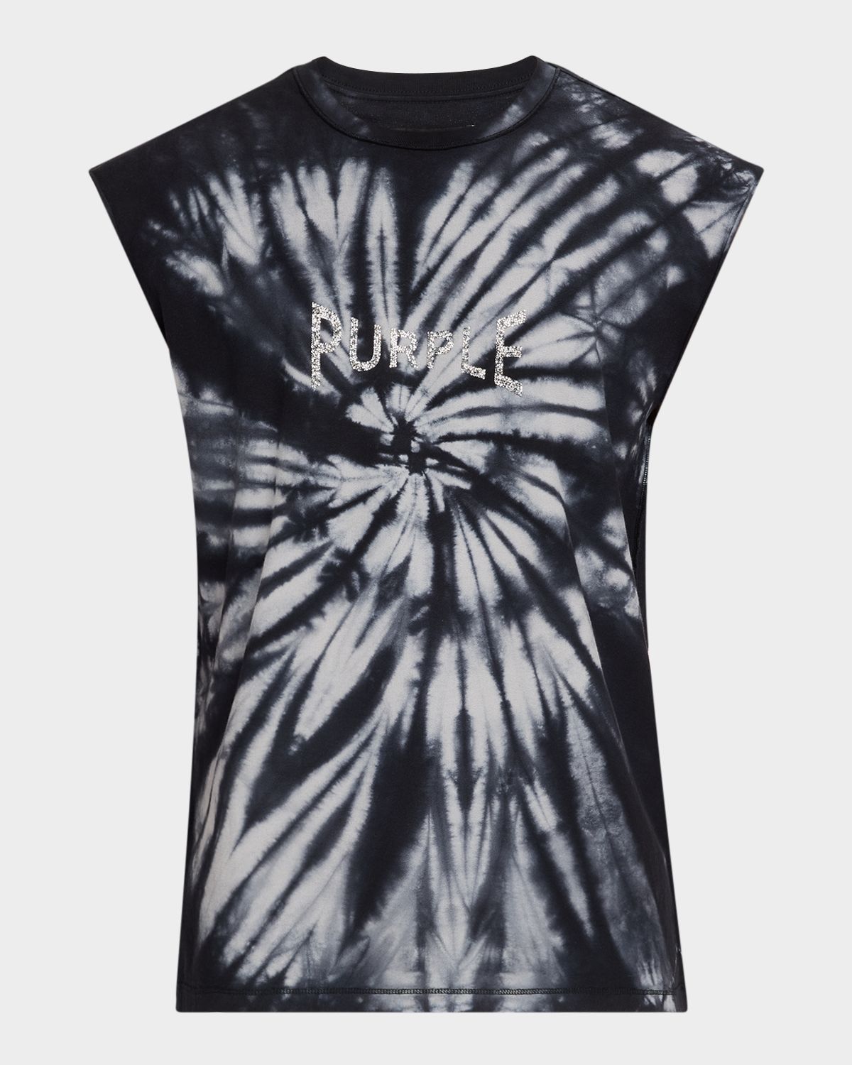 PURPLE Men 's Tie-Dye leeveless Tank Top