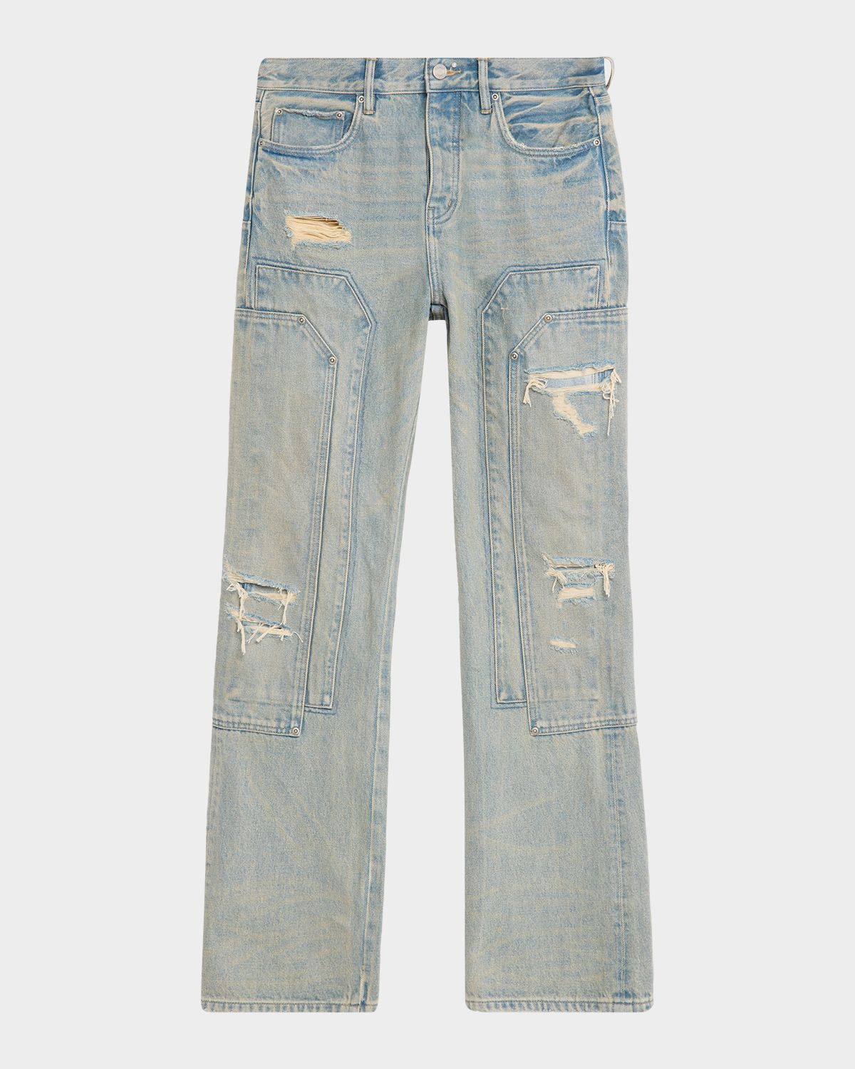 PURPLE Men 's Double Carpenter Bootcut Denim Jeans
