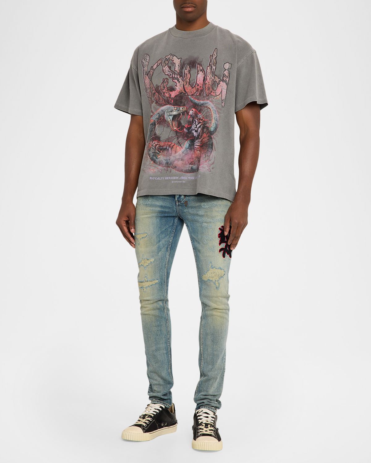 Ksubi Men 's Van Winkle Distressed Stretch Skinny Jeans