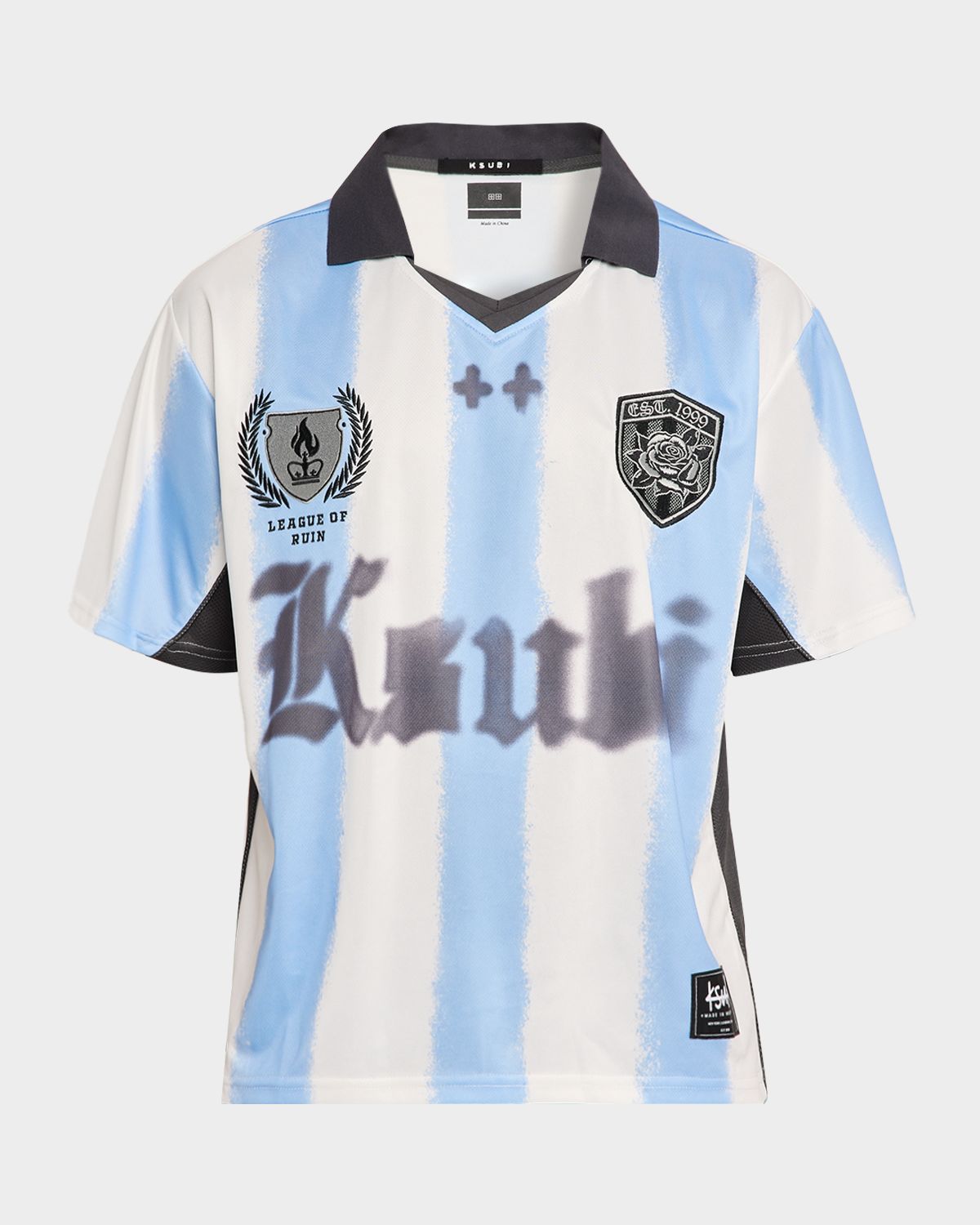 Ksubi Men 's Offside Duke Stripe Jersey Shirt