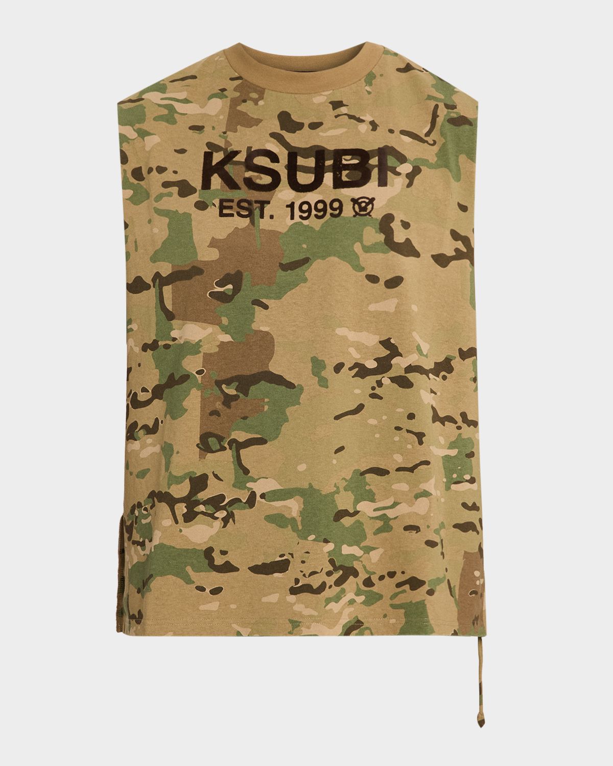 Ksubi Men 's Woodland Ekcess Camouflage Sleeveless T-Shirt