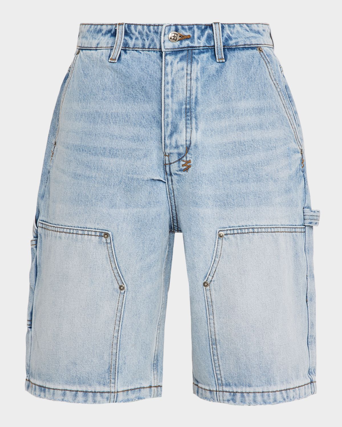 Ksubi Men 's MAXX Operator Wide-Leg Denim Shorts