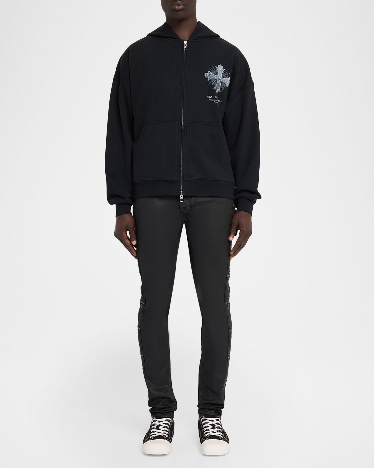 Ksubi Men 's False Idols Ekcess Full-Zip Fleece Hoodie