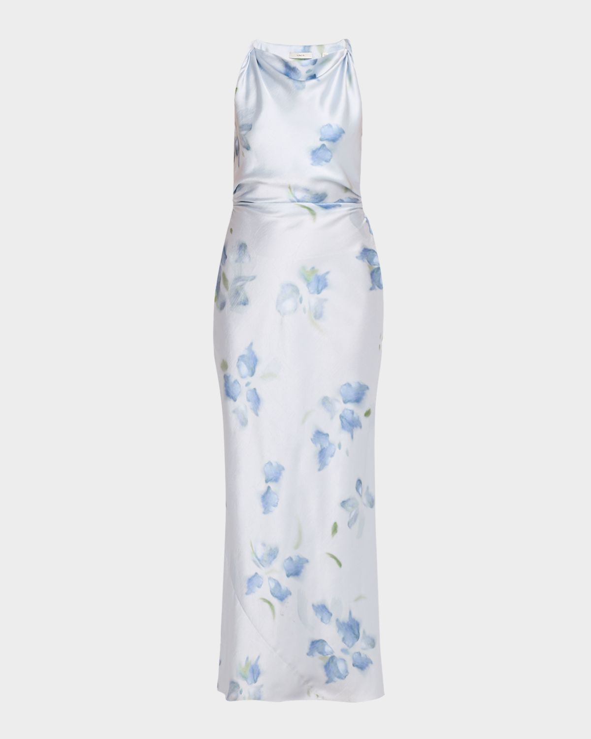 Vince Twisted Petal Blur Satin Dress