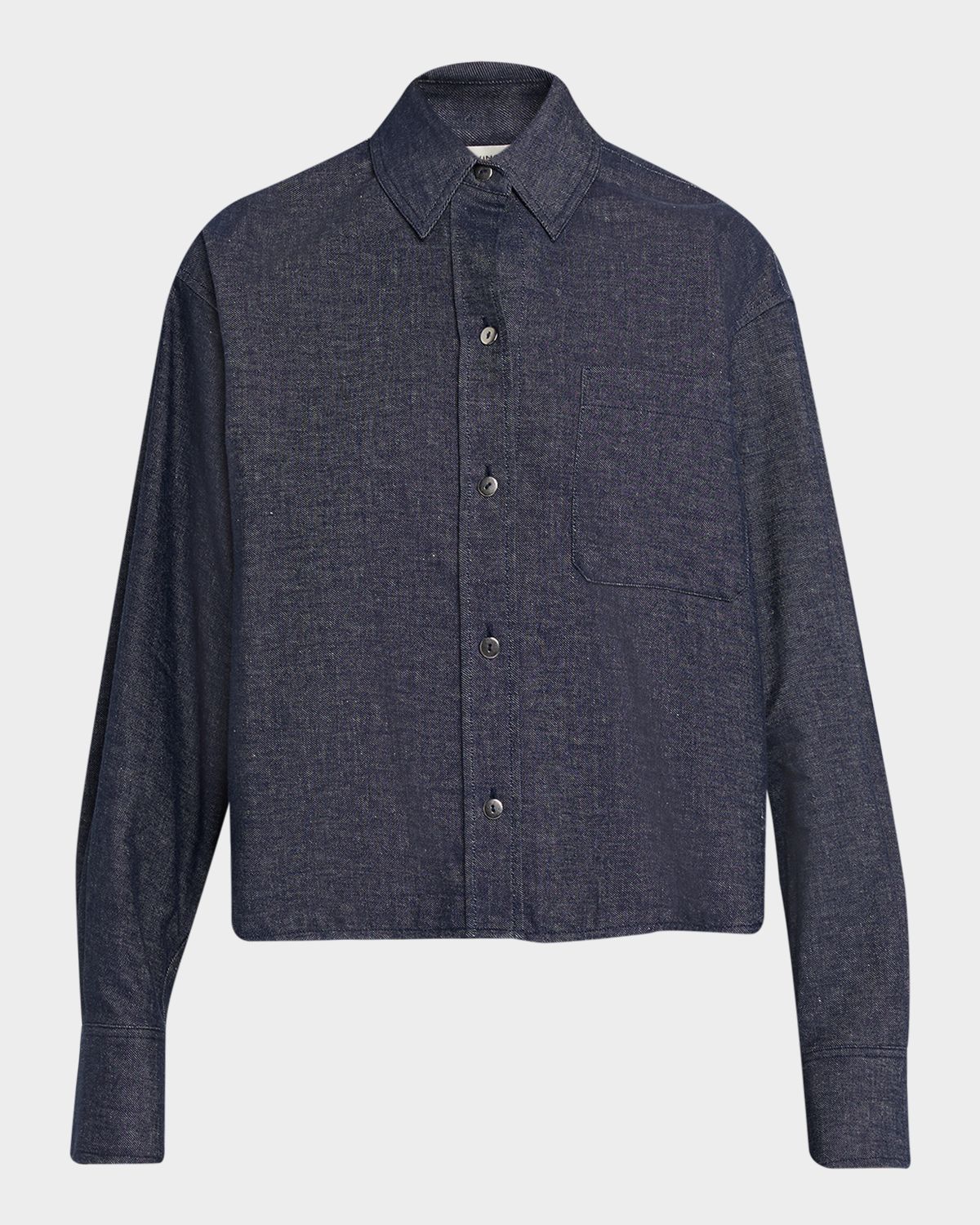Vince Cropped Long-Sleeve Shirt