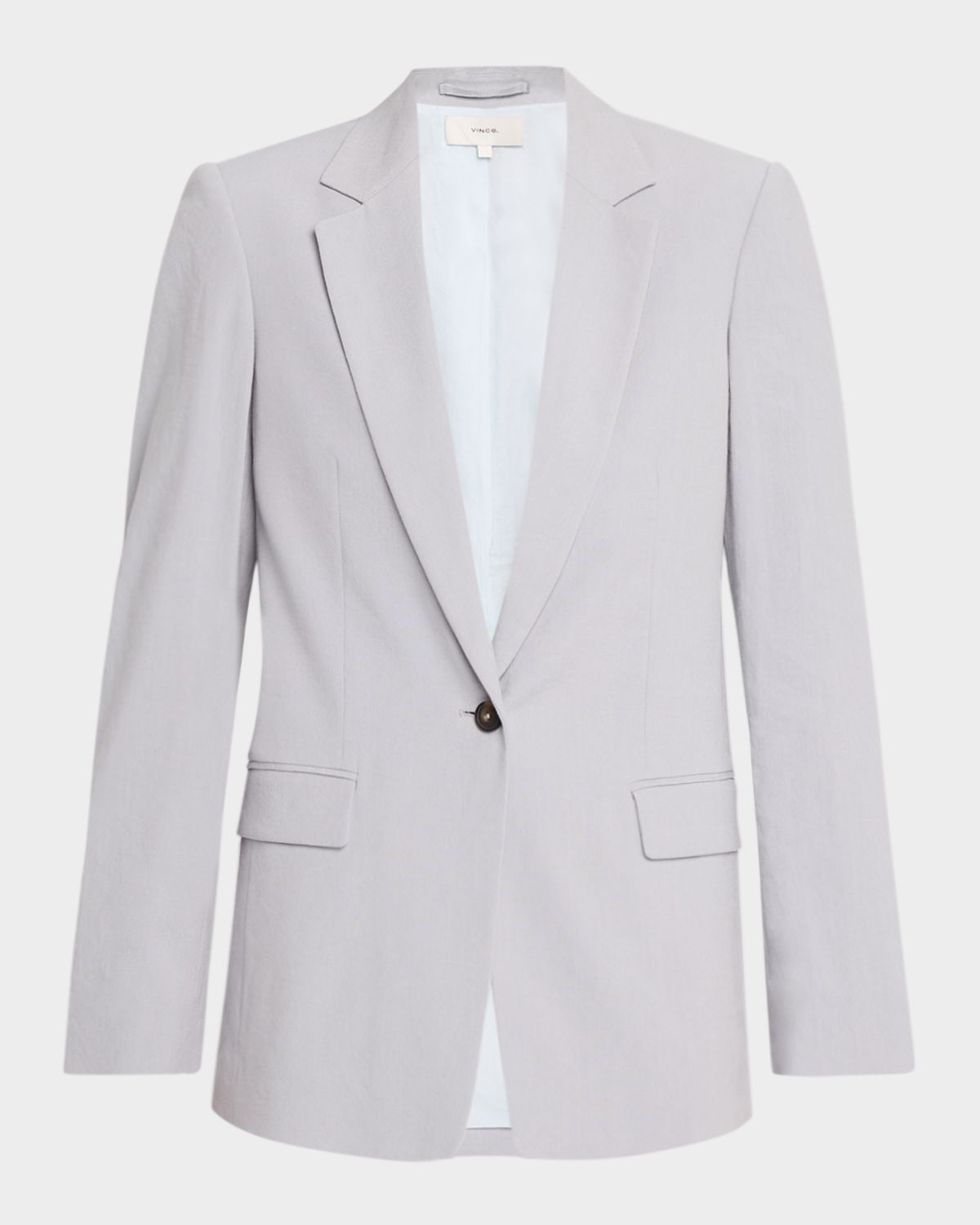 Vince Linen-Blend Single-Breasted Blazer