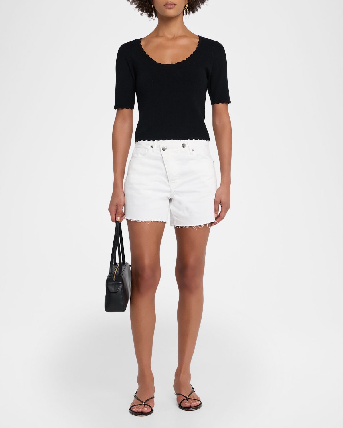 Rails Louanna Scallop-Trim Crop Top