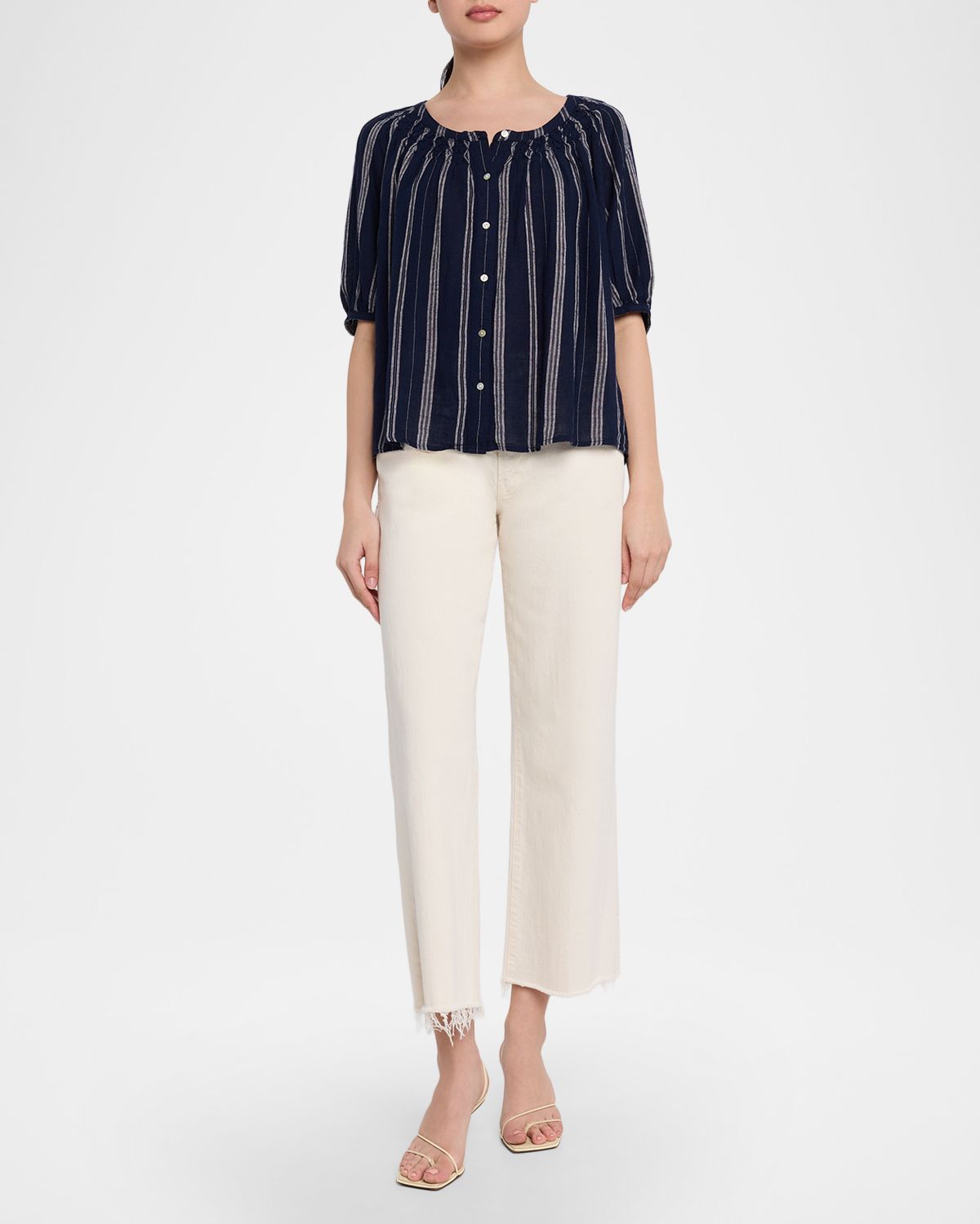 Rails Rix Stripe Linen Blouse