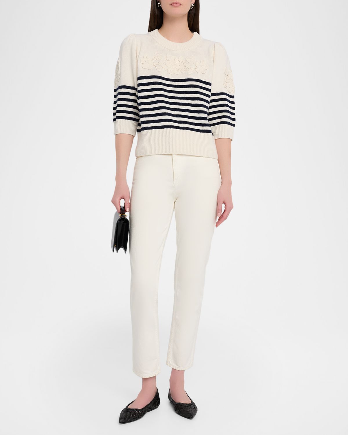 Rails Martha Floral Striped Wool-Blend Sweater