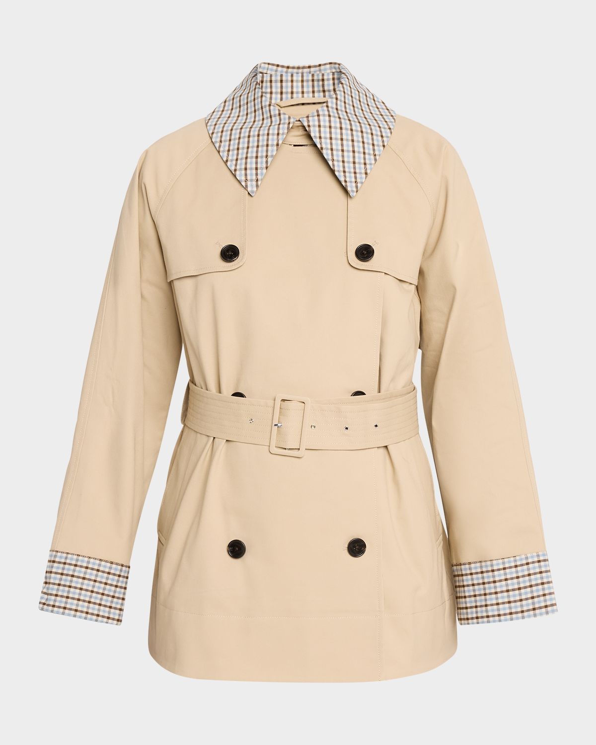 Rails Lucien Gingham Gabardine Trench Coat