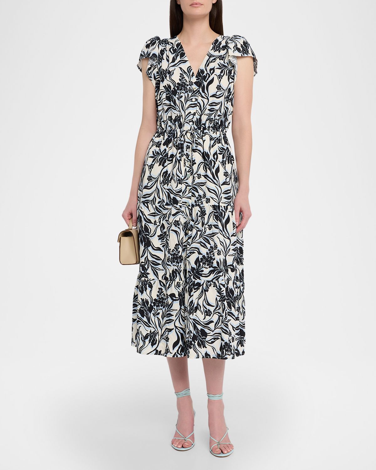 Rails Roza Printed Cotton Poplin Midi Dress