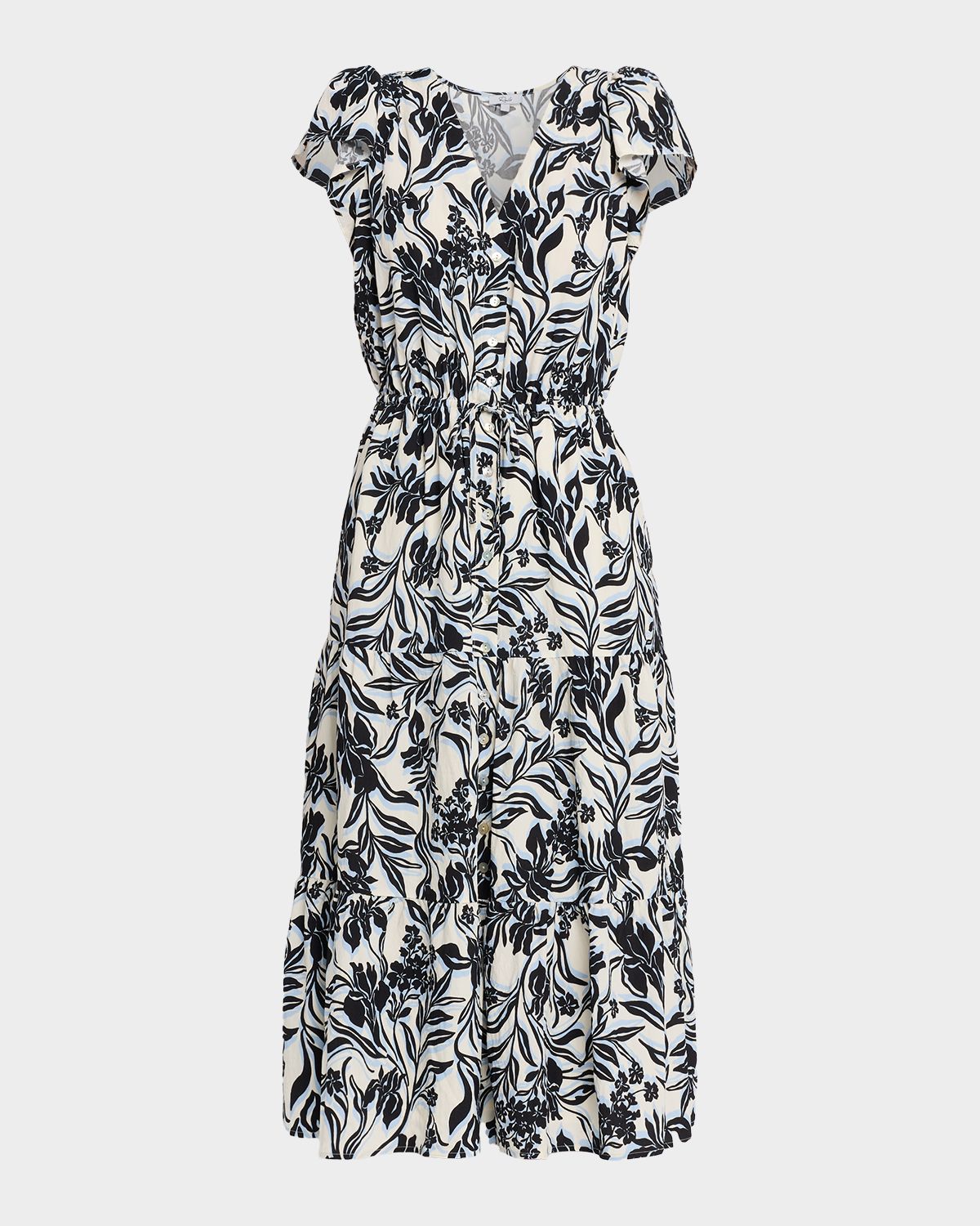 Rails Roza Printed Cotton Poplin Midi Dress