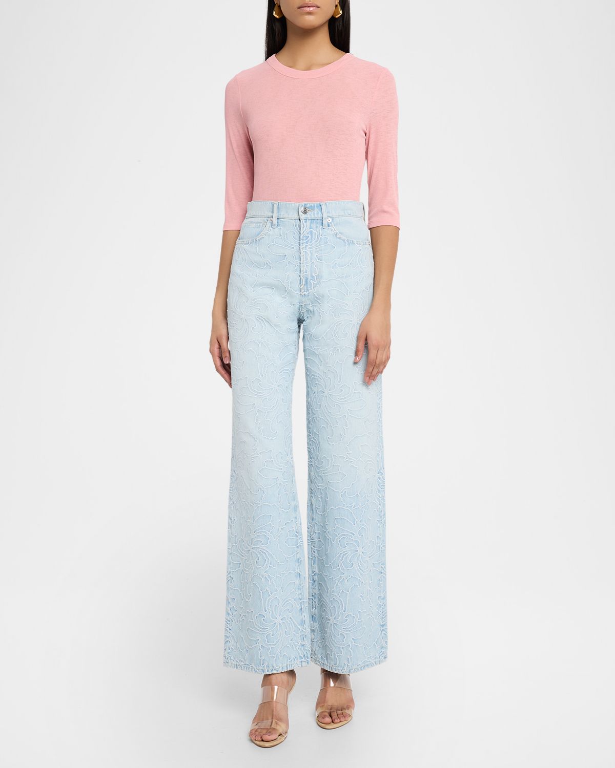 Veronica Beard Auclair Rib-Knit Tee