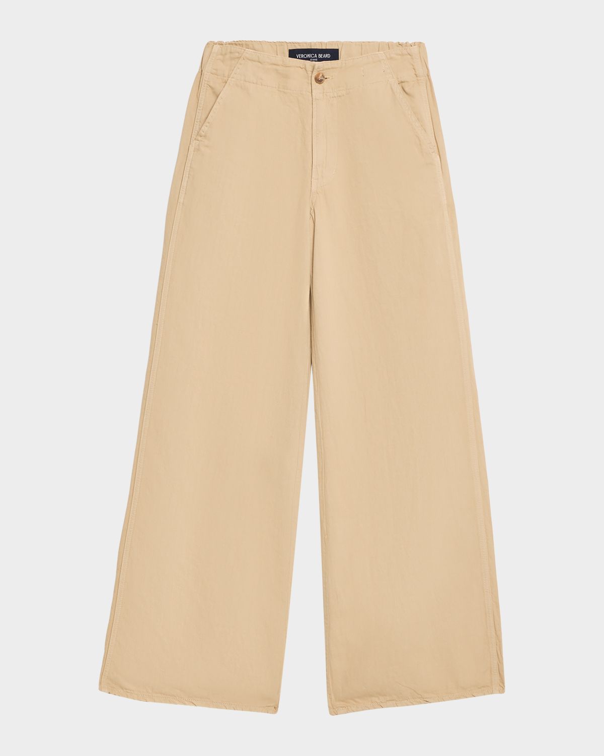 Veronica Beard Kasey Mid-Rise Cotton Twill Pants