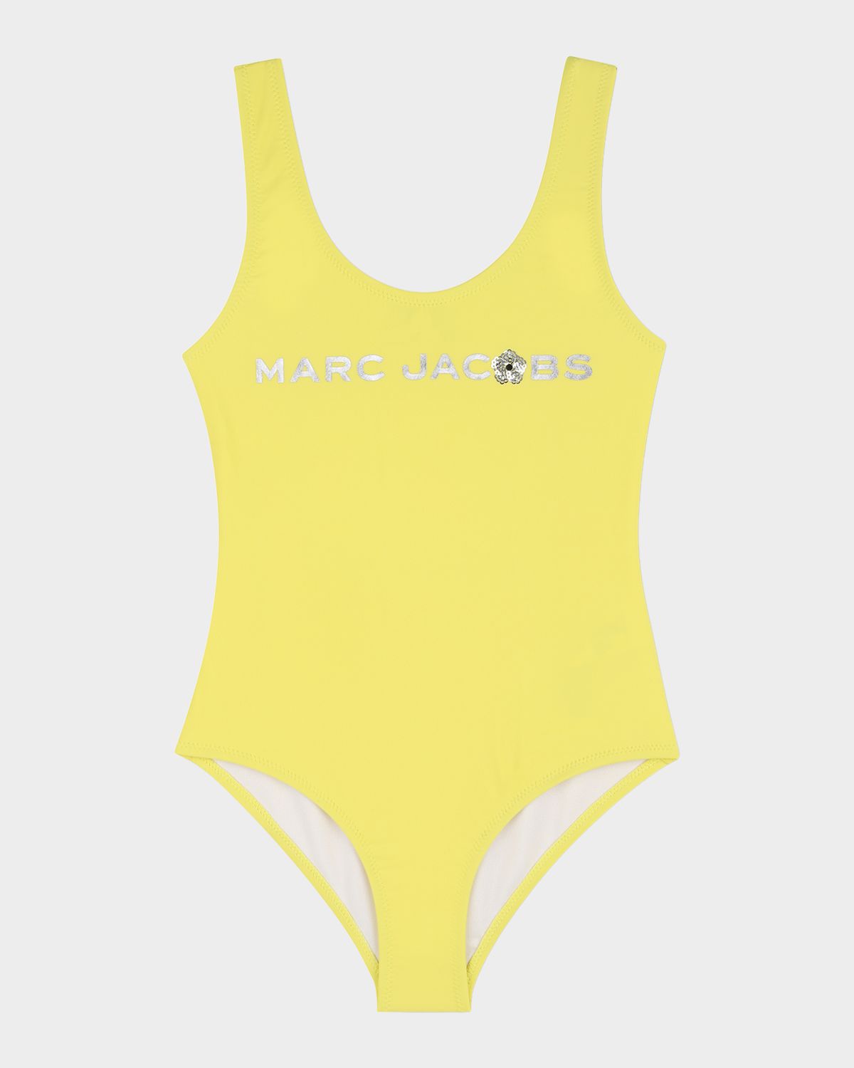 Marc Jacobs Girl 's Logo Cutout-Back One-Piece Swimsuit, Size 8-