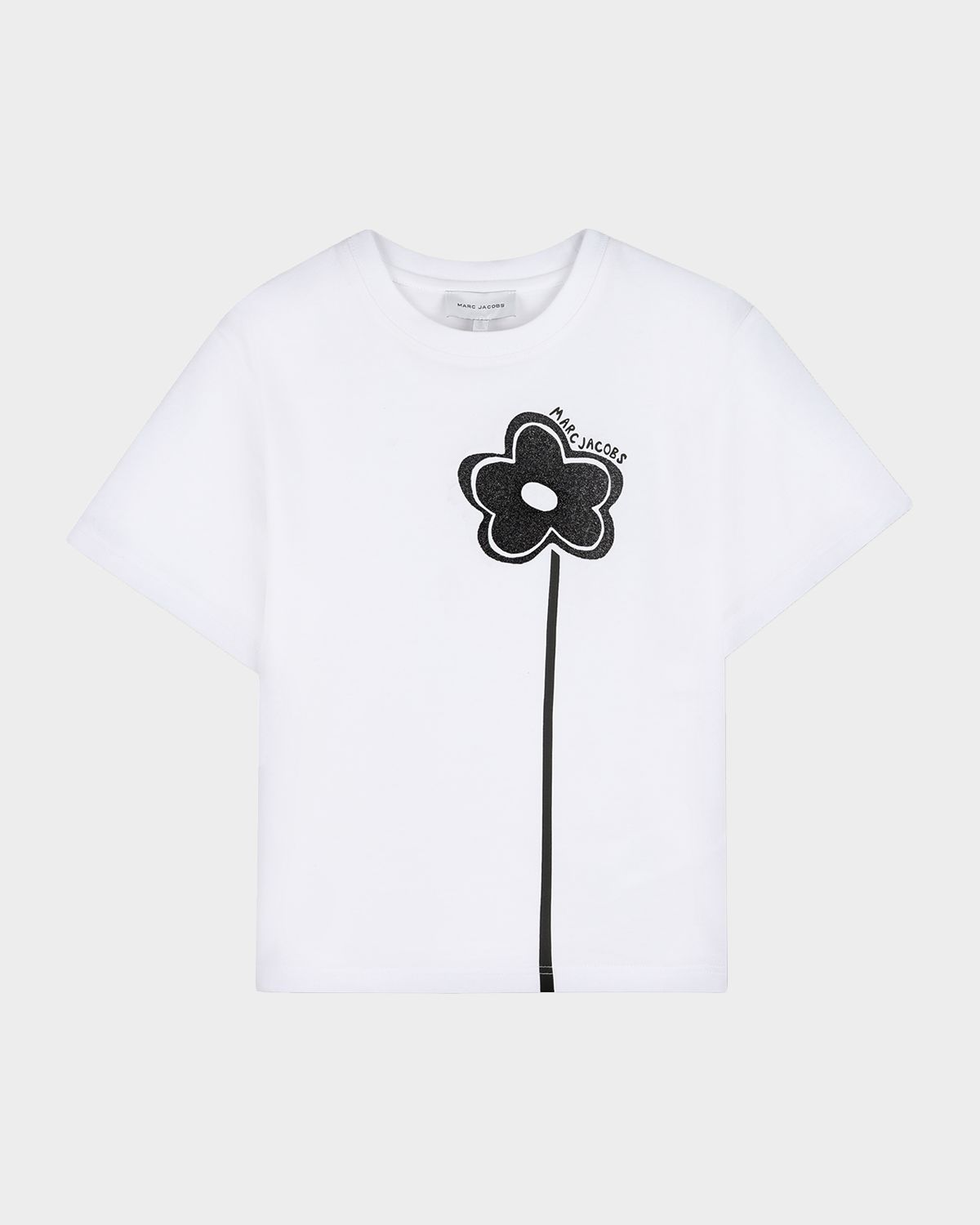 Marc Jacobs Girl 's Glittered Daisy Short-Sleeved T-Shirt, Size 8-