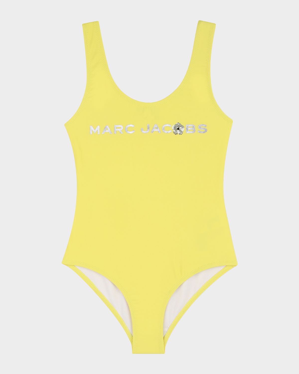 Marc Jacobs Girl 's Logo Cutout-Back One-Piece Swimsuit, Size 4-6