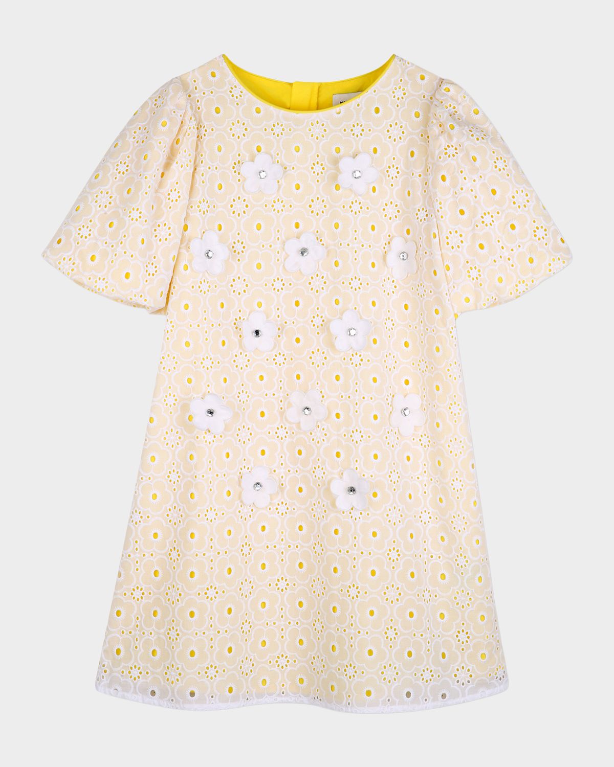 Marc Jacobs Girl 's The Eyelet Daisy Embroidered Dress, Size 8-12