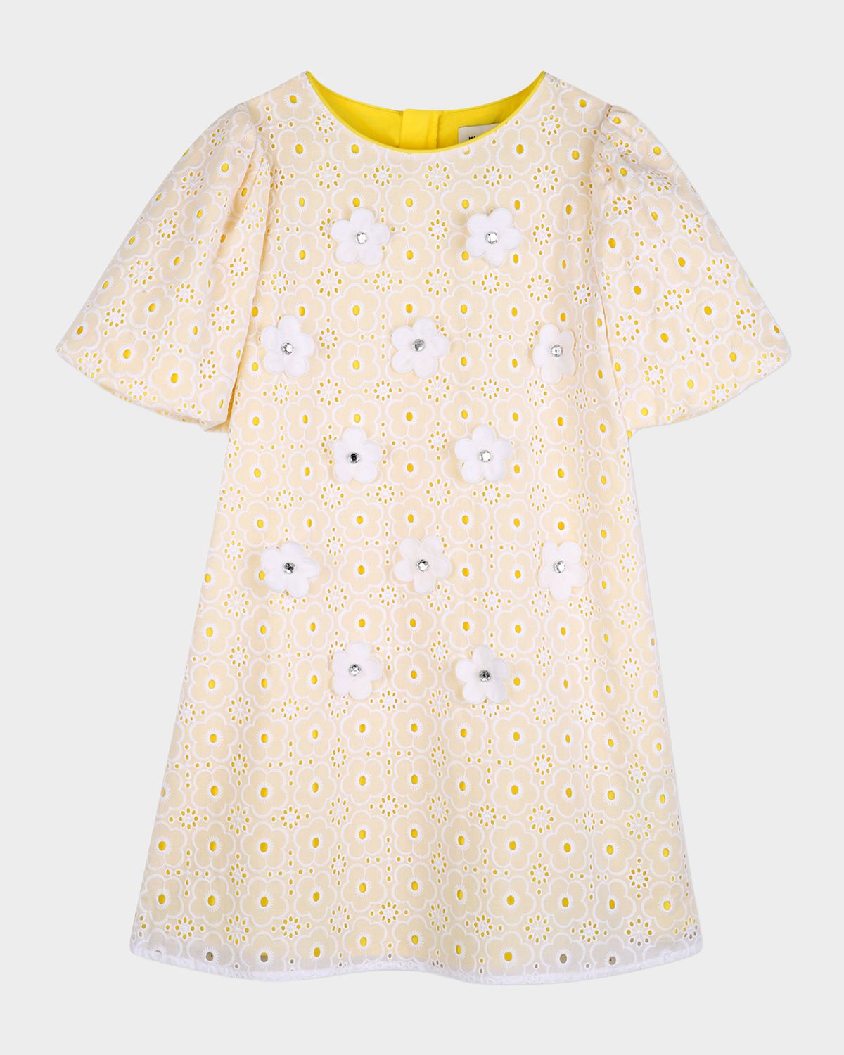 Marc Jacobs Girl 's The Eyelet Daisy Embroidered Dress, Size 4-6