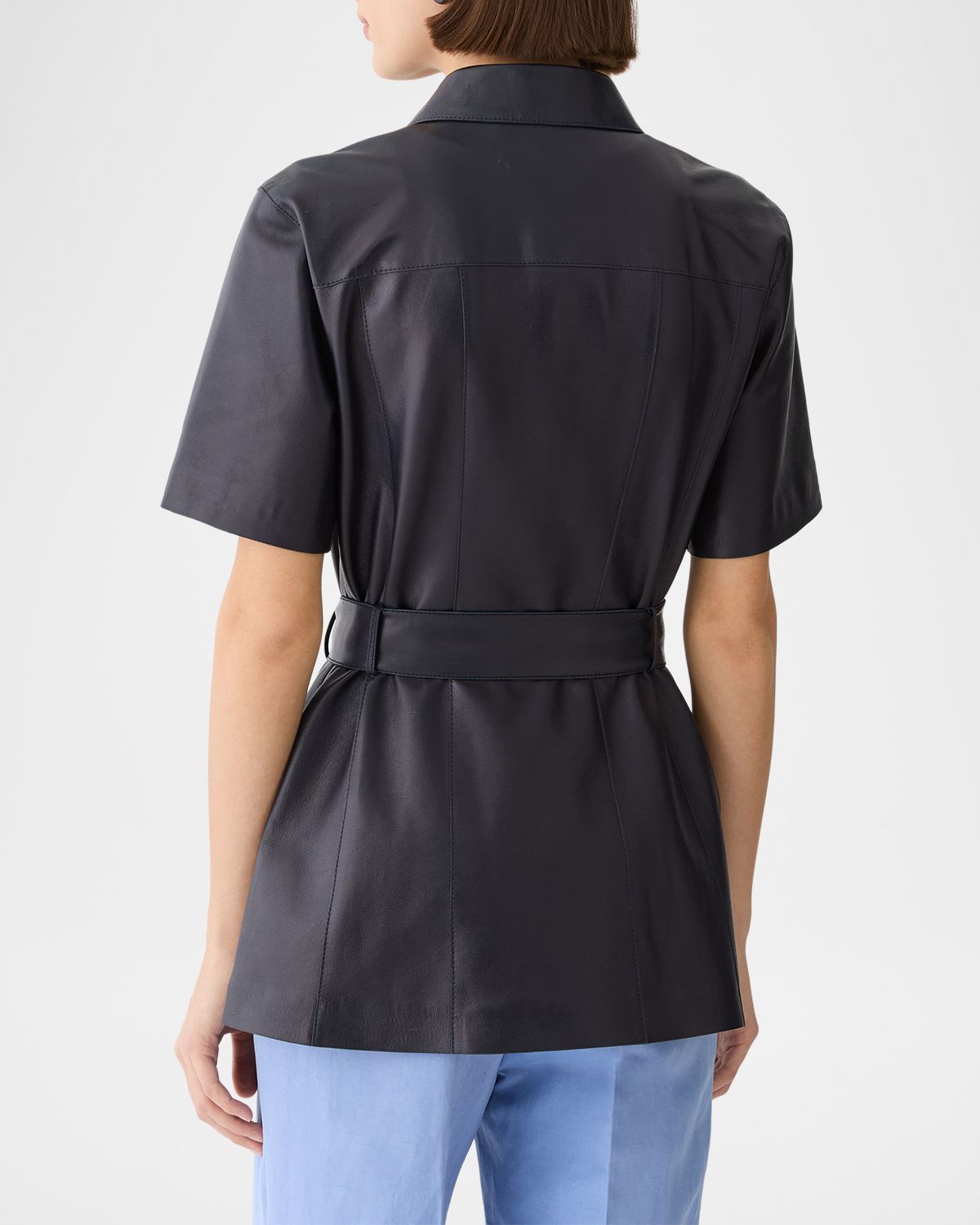Lafayette 148 New York Belted Leather Jacket | Thumbnail 3 Lafayette 148 New York Belted Leather Jacket | Thumbnail 3