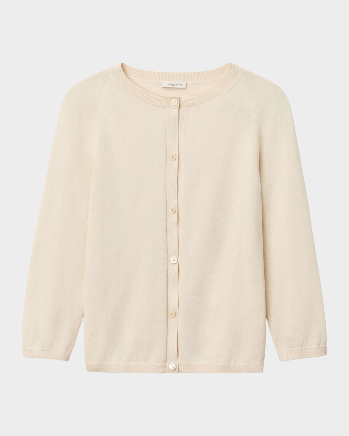 Lafayette 148 New York Cotton-Silk Knit Cardigan