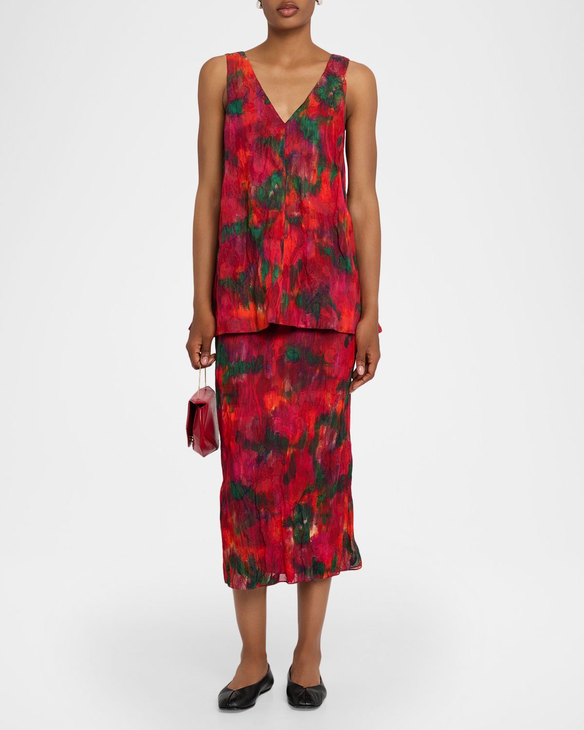Lafayette 148 New York Sleeveless Abstract-Print Cotton Blouse | Thumbnail 5 Lafayette 148 New York Sleeveless Abstract-Print Cotton Blouse | Thumbnail 5