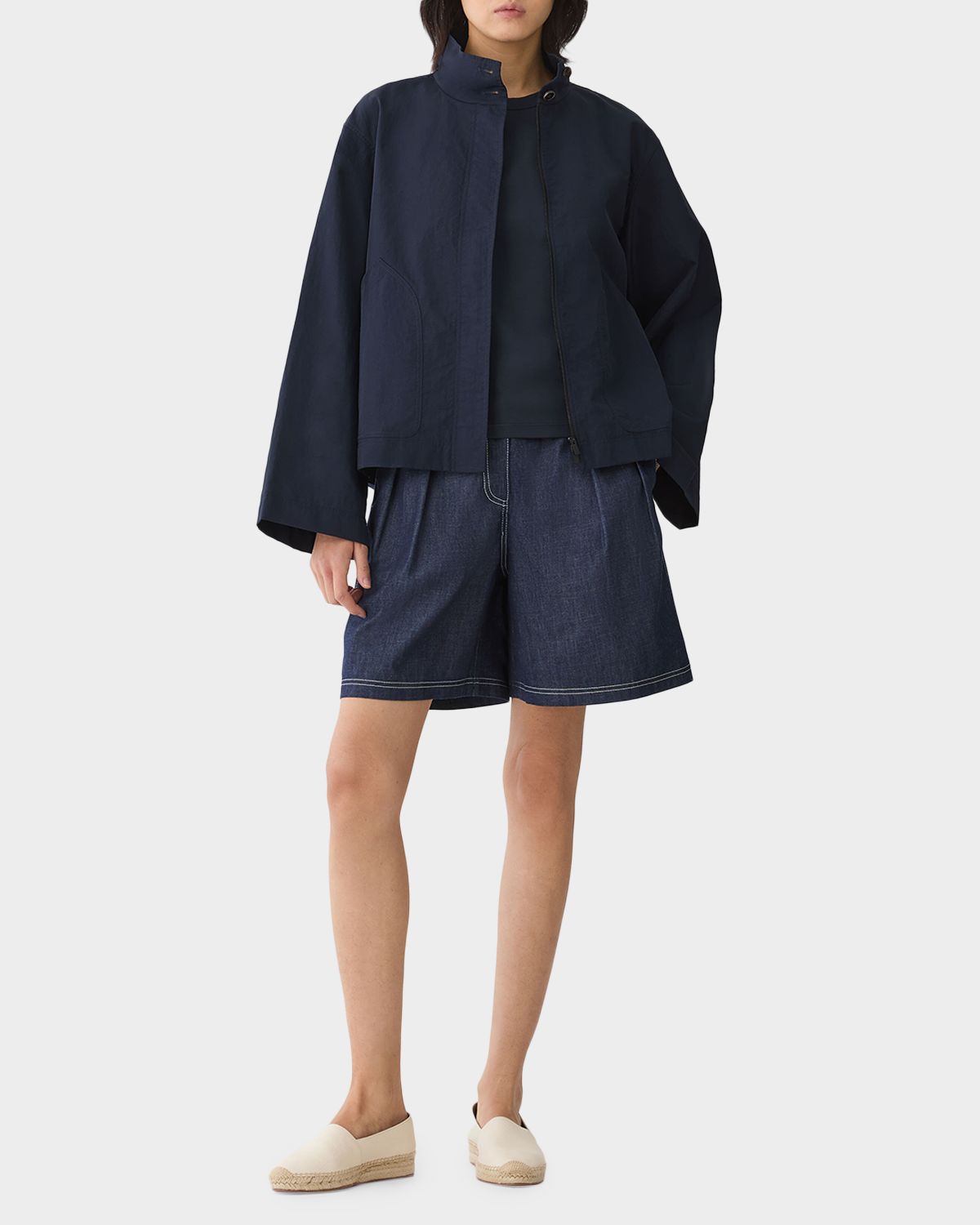 Lafayette 148 New York Funnel-Neck Cavalry Twill Jacket | Thumbnail 5 Lafayette 148 New York Funnel-Neck Cavalry Twill Jacket | Thumbnail 5