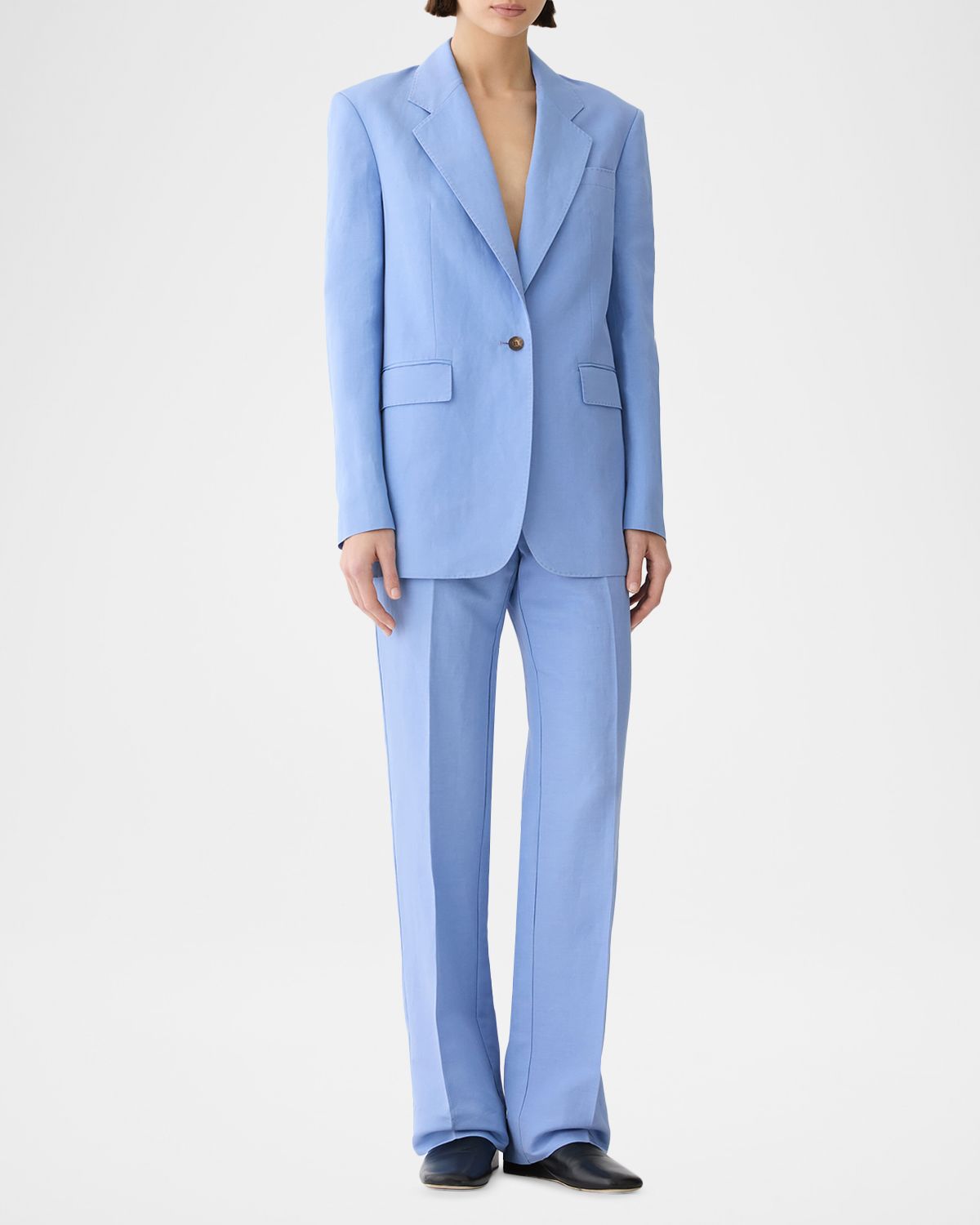 Lafayette 148 New York Single-Button Pick Stitch Blazer | Thumbnail 2