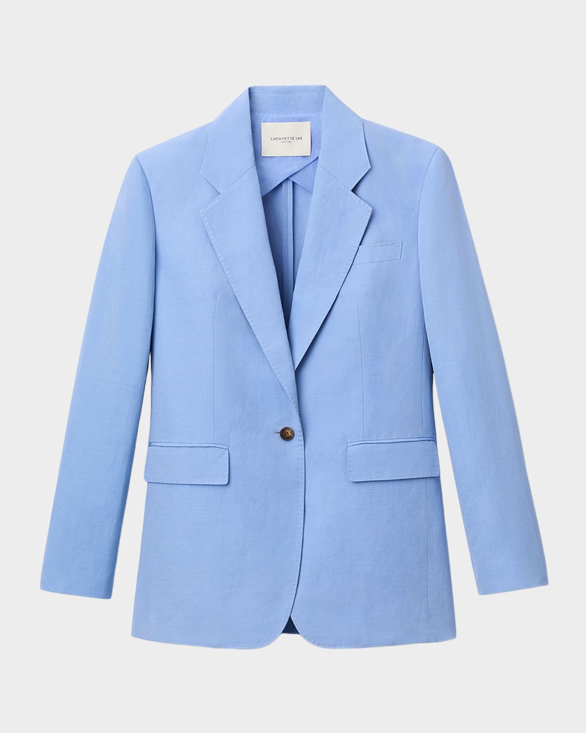Lafayette 148 New York Single-Button Pick Stitch Blazer