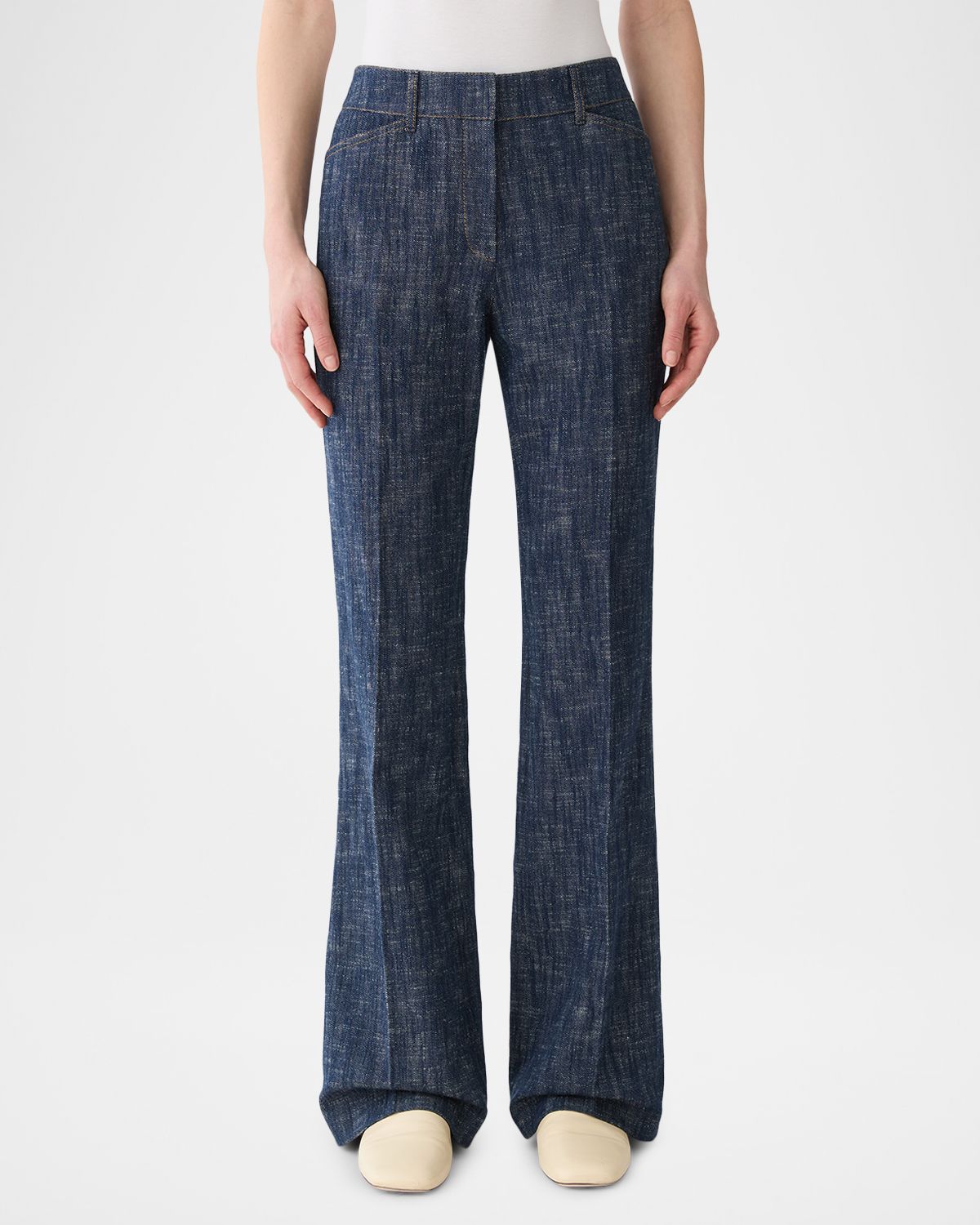 Lafayette 148 New York Readed Flare-Leg Denim Pants | Thumbnail 3 Lafayette 148 New York Readed Flare-Leg Denim Pants | Thumbnail 3